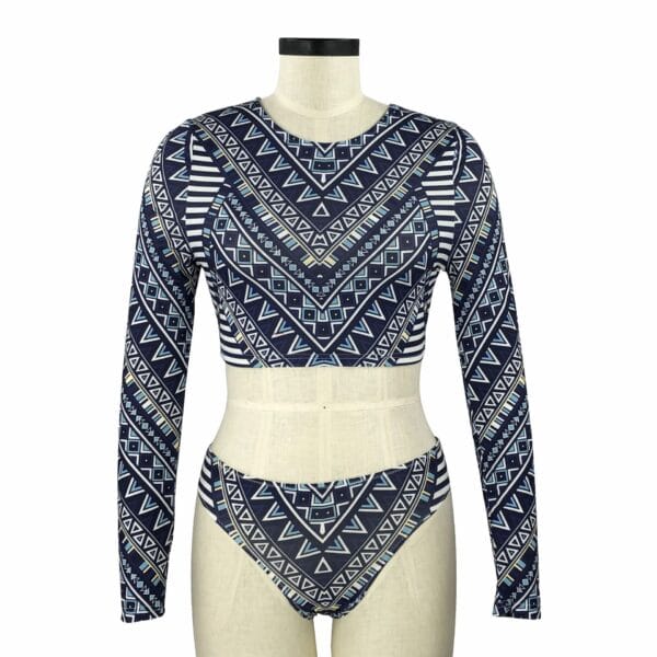Azure Geometric Long-Sleeve Set - Image 14