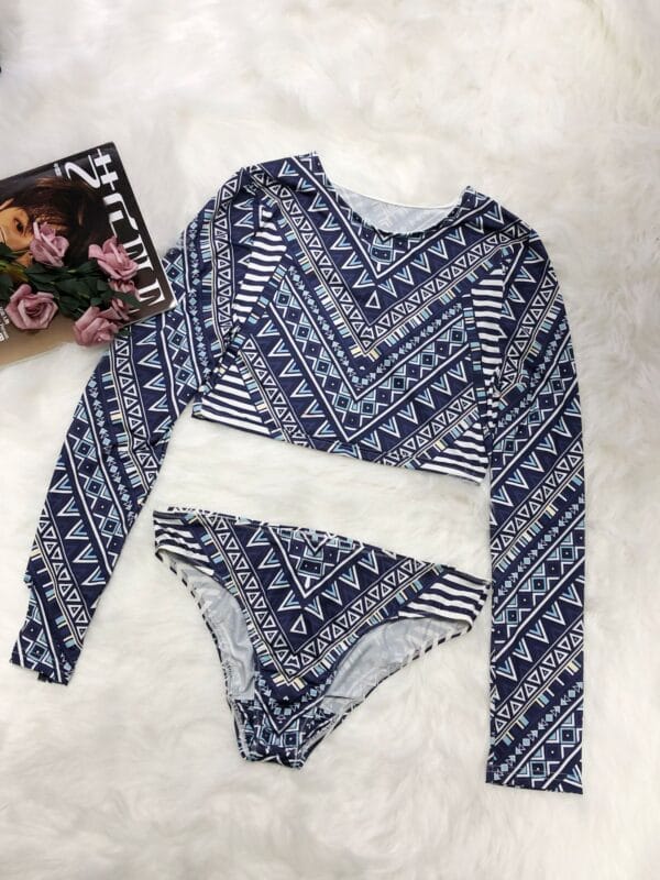 Azure Geometric Long-Sleeve Set - Image 17