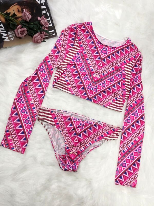 Azure Geometric Long-Sleeve Set - Image 19