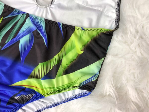 Azure Leaf Plunge One-Piece - Image 14