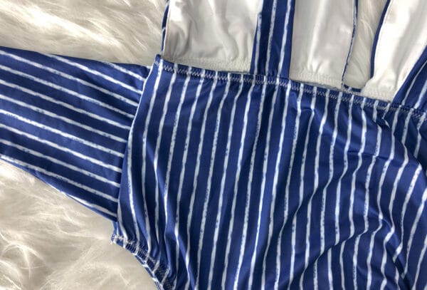 Azure Tide Striped Tie-Waist One-Piece - Image 9