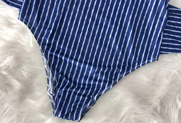 Azure Tide Striped Tie-Waist One-Piece - Image 10