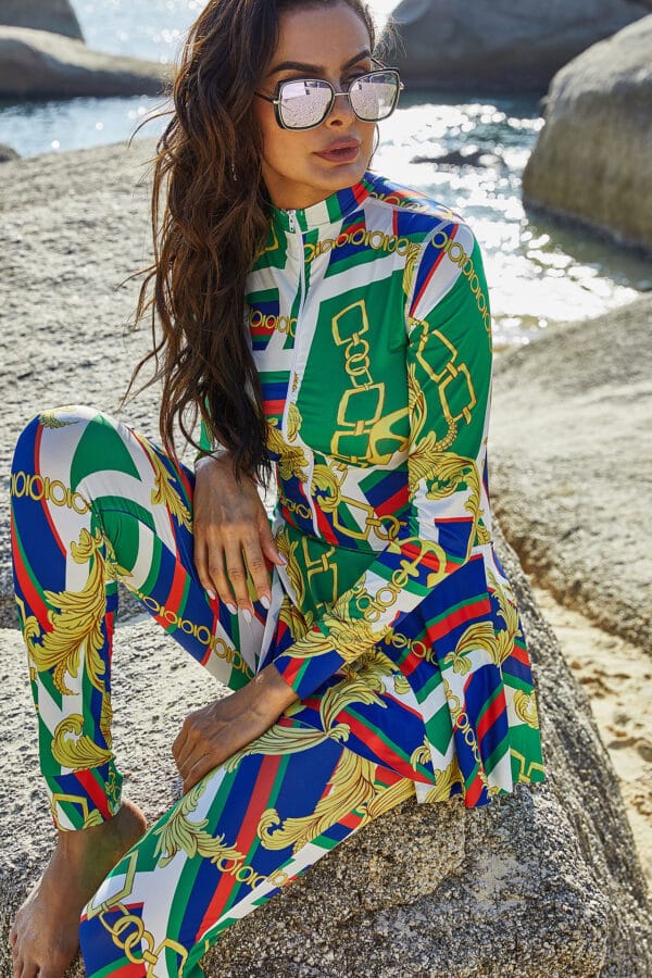 Coastal Bloom Long Sleeve One-Piece - Image 4