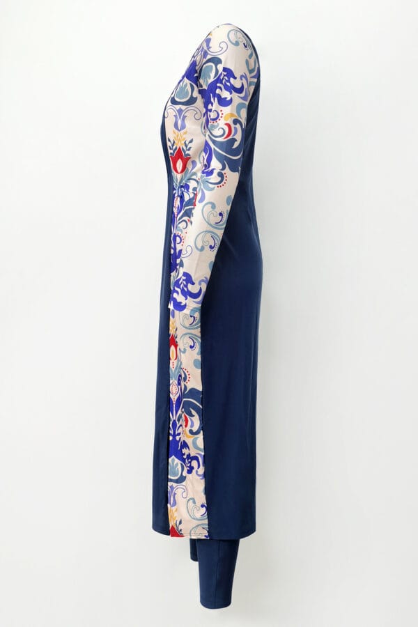 Coastal Bloom Long Sleeve Swim Dress - Image 7