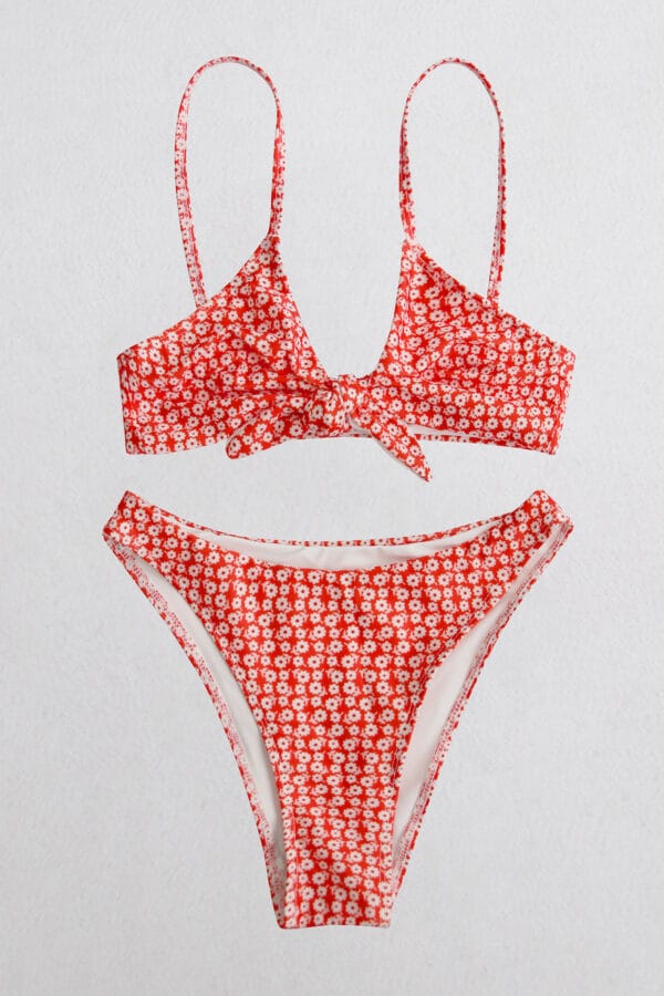 Coastal Blossom Tie-Front Bikini - Image 14