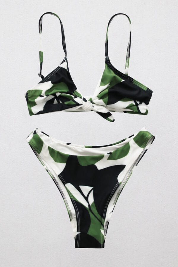 Coastal Blossom Tie-Front Bikini - Image 22