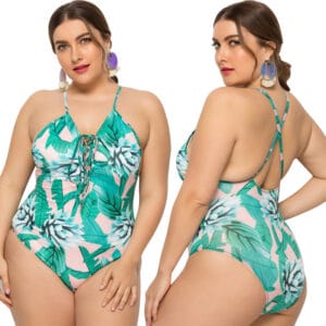 Coastal Blossom Tie-Front One-Piece