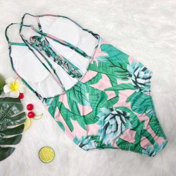 Coastal Blossom Tie-Front One-Piece - Image 11