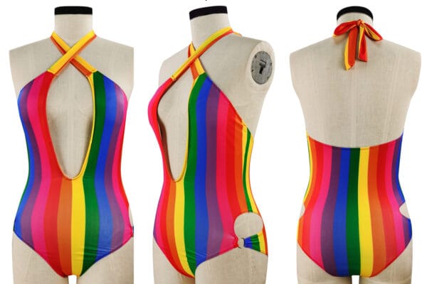 Coastal Rainbow Halter One-Piece - Image 6