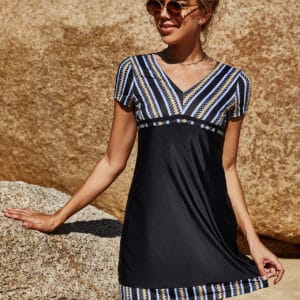 Coastal Rhythm Swim Dress