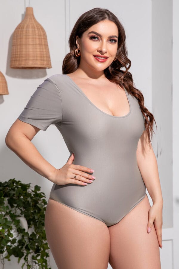 Coastal Shadow Short-Sleeve One-Piece - Image 1