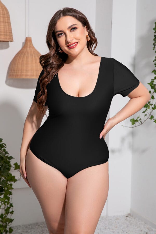 Coastal Shadow Short-Sleeve One-Piece - Image 5