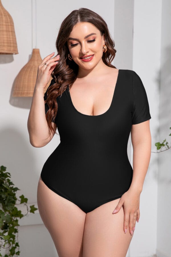 Coastal Shadow Short-Sleeve One-Piece - Image 7