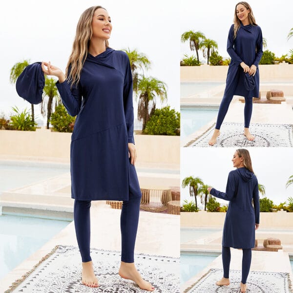 Coastal Whisper Coverage Swim Dress Set - Image 8