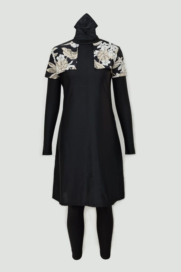 floral_serenity_full_coverage_swim_dress_mannequin_1 Floral Serenity Full Coverage Swim Dress - Image 1