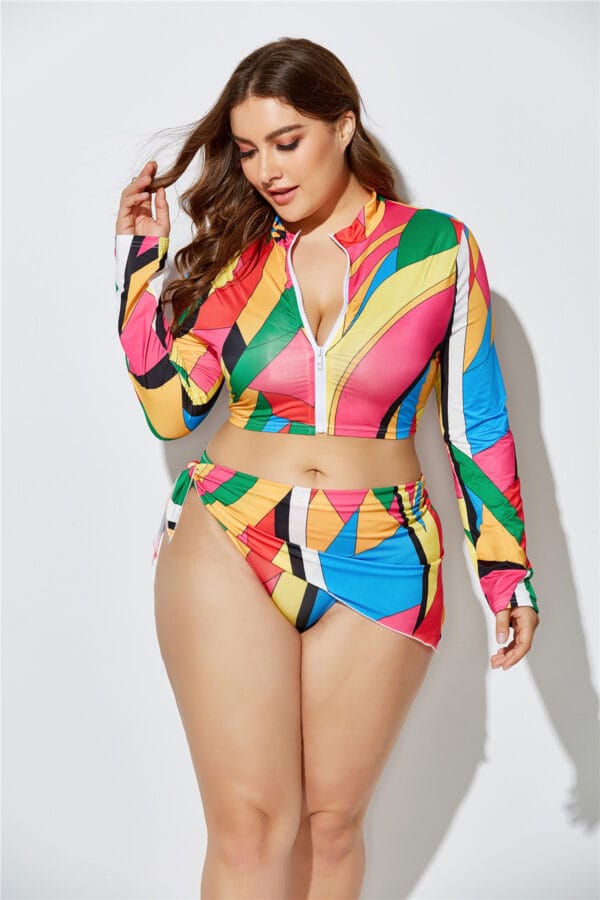 free_spirit_geo_print_two-piece_model_1 Free Spirit Geo Print Two-Piece - Image 1