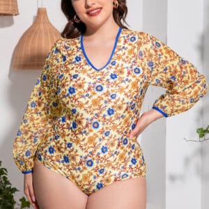Golden Meadow Long Sleeve One-Piece