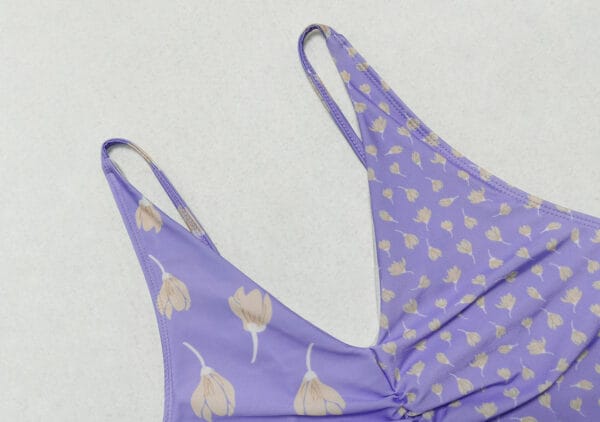 Lavender Bloom Ruched One-Piece - Image 7