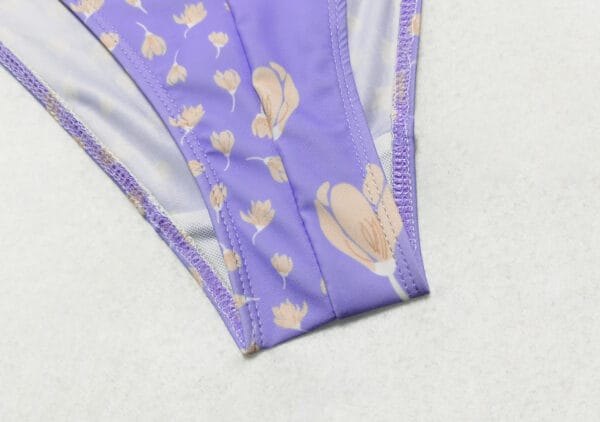 Lavender Bloom Ruched One-Piece - Image 11