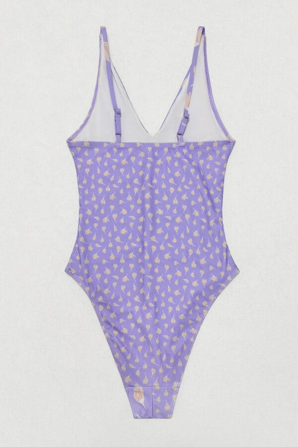 Lavender Bloom Ruched One-Piece - Image 15