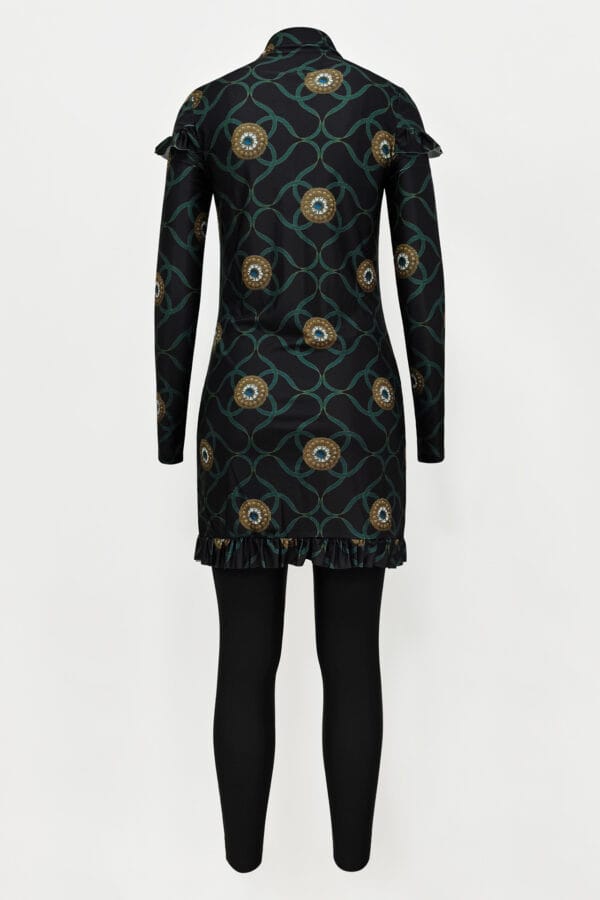 Midnight Oasis Ruffle Swim Dress Set - Image 3