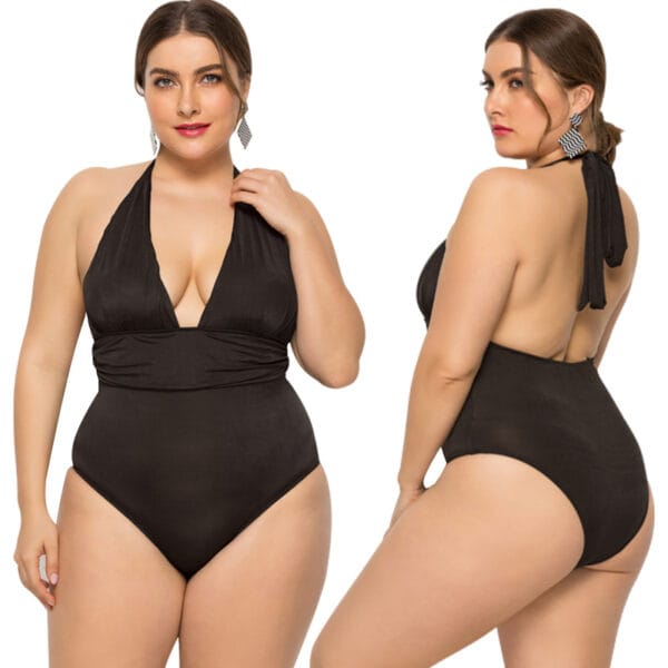 Midnight Tide Halter One-Piece - Image 1