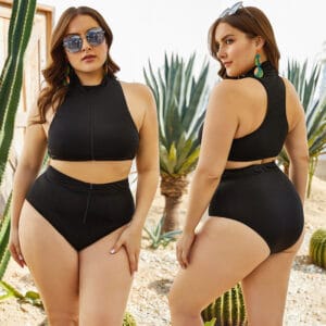 Midnight Tide High-Neck Two-Piece