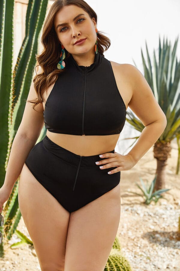 Midnight Tide High-Neck Two-Piece - Image 2