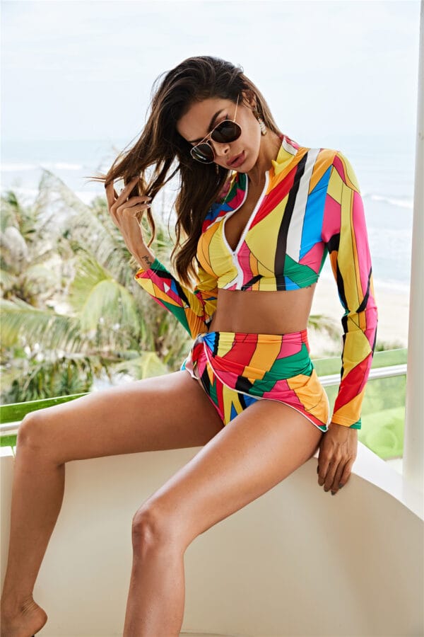 Rainbow Tide Zip-Up Set - Image 10