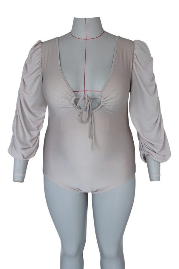 Raven's Wing Ruched Sleeve Swimsuit - Image 11