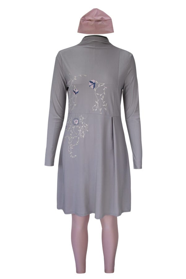 serene_bloom_full_coverage_swim_dress_mannequin_1 Serene Bloom Full Coverage Swim Dress - Image 1