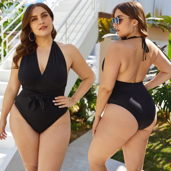 twilight_cove_halter_one-piece_model_1 Twilight Cove Halter One-Piece - Image 1