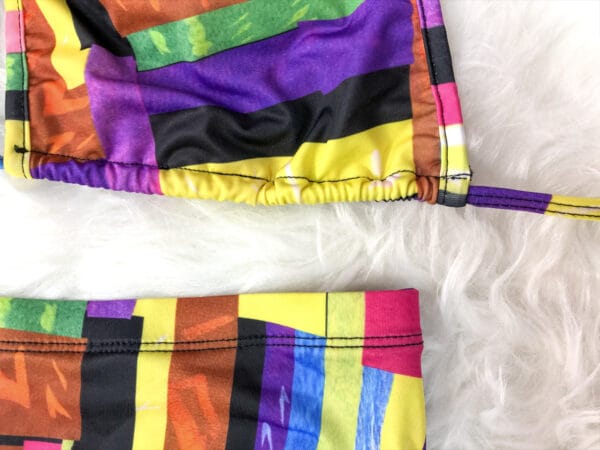 Vibrant Mosaic High-Waist Two-Piece - Image 8