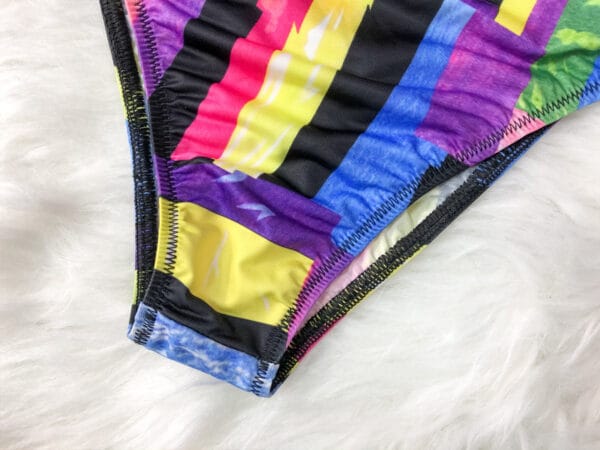 Vibrant Mosaic High-Waist Two-Piece - Image 10